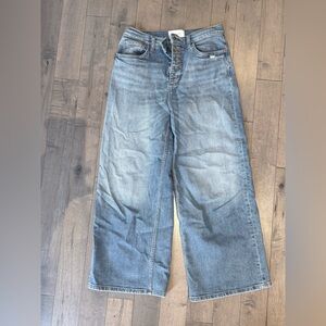 Current/Elliott High Waisted Wide Leg Blue Jeans